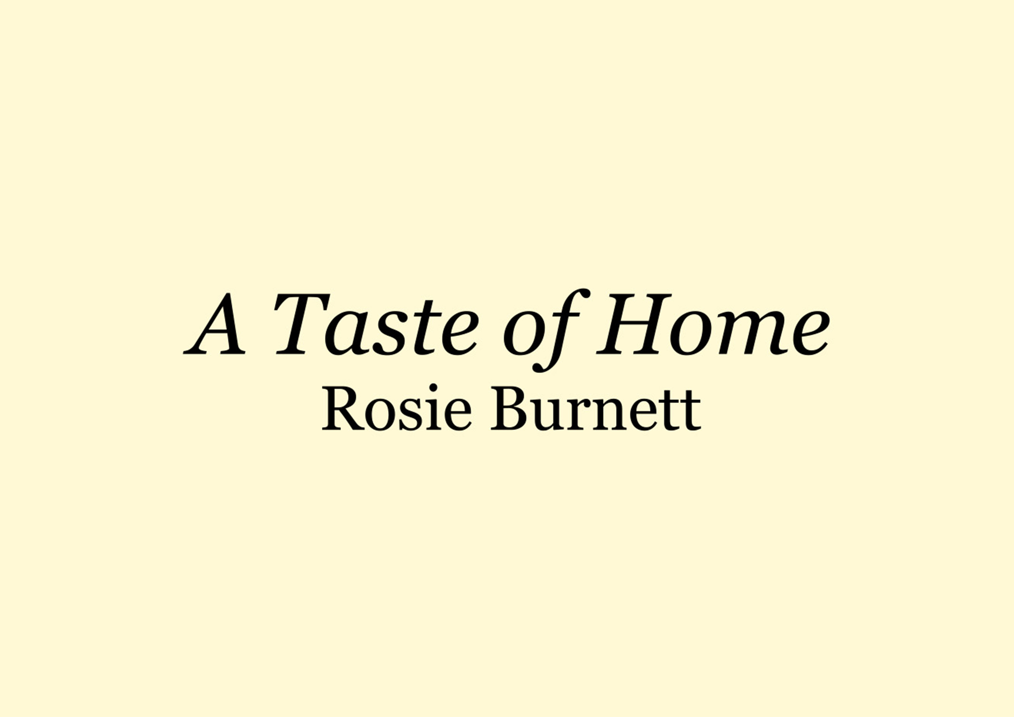 Rosie Burnett | Graphic Design